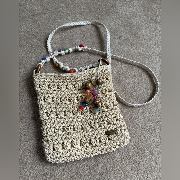 Cappelli Straworld Handbags - Cappelli Straworld: Strawlike Glass Beaded crossbody purse